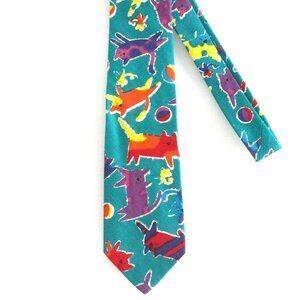 Lands' End "Cats" Men's Cotton Tie